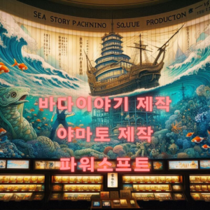 바다이야기 솔루션 야마토 솔루션 한글이 가운데 분홍색으로 있고 뒷배경은 각종 바다 동물이 뒤에 있다